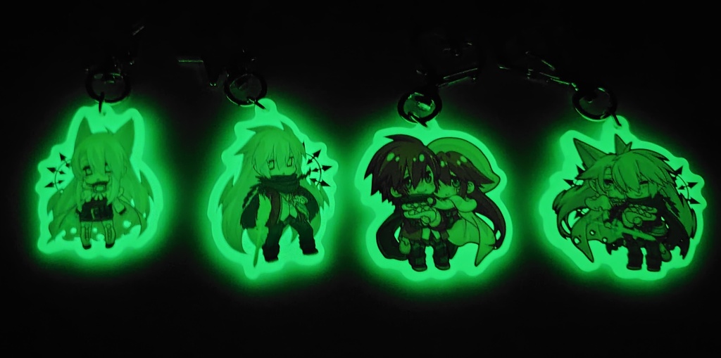 蓄光アクリルキーホルダー