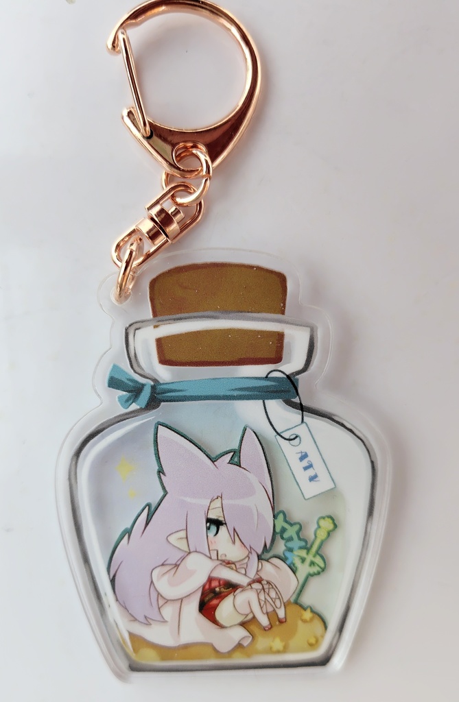 アクリルキーホルダー（瓶詰め抜剣アティ）