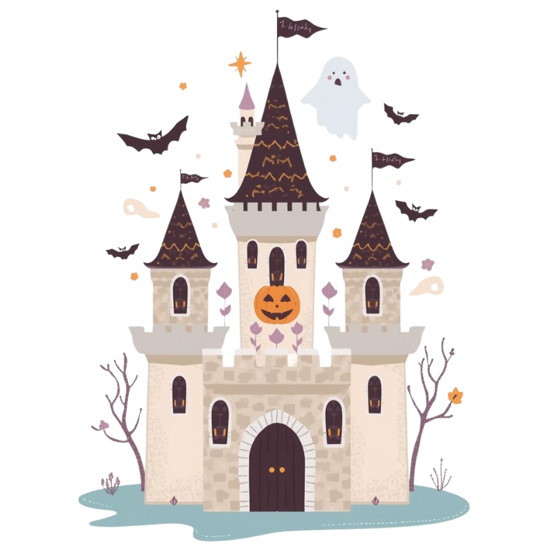 くすみカラーのハロウィン クリップアートセット(全18種類)