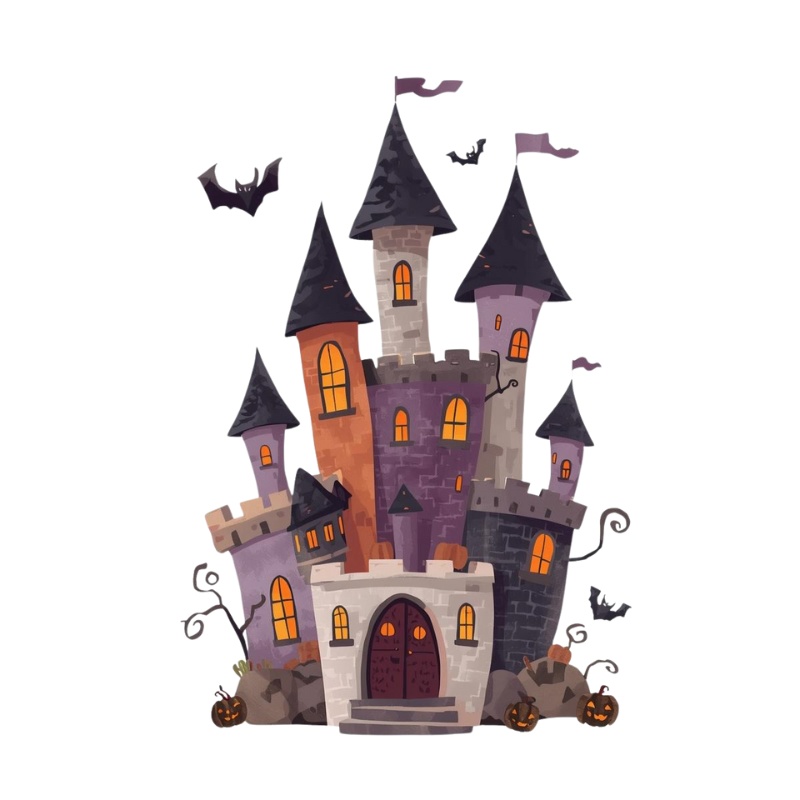 くすみカラーのハロウィン クリップアートセット(全18種類)