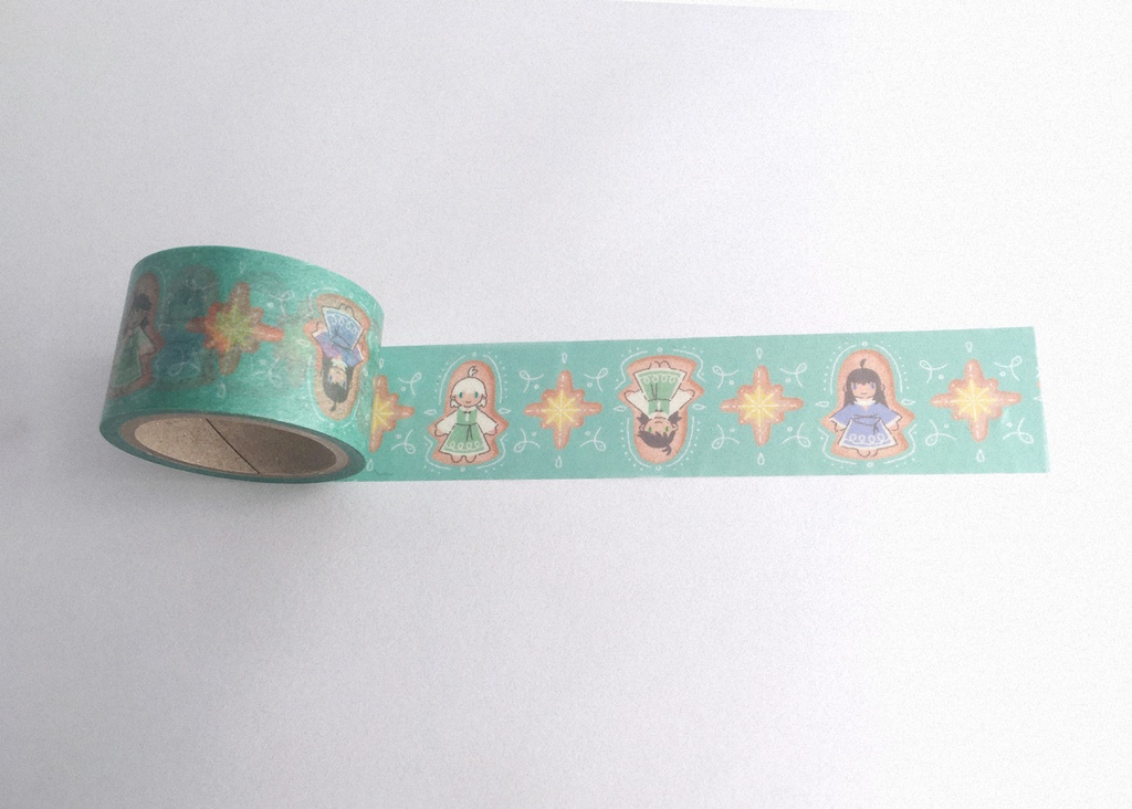 クッキー柄/マスキングテープ25mm