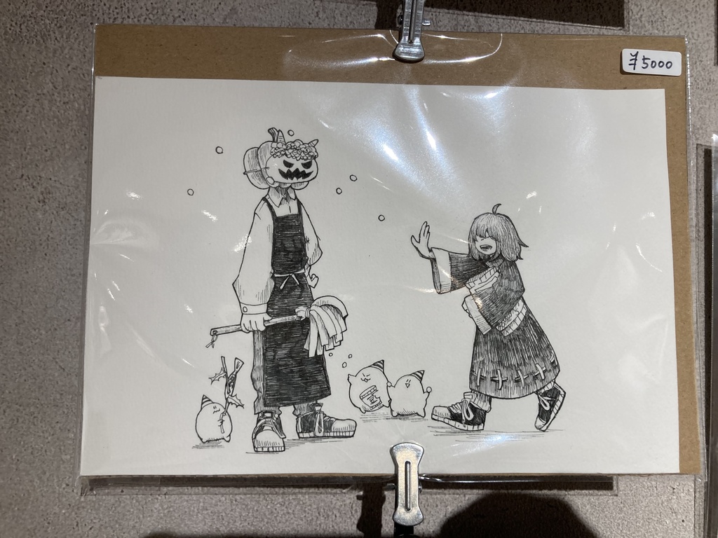 原画「魔女とかぼちゃカレンダー2月」