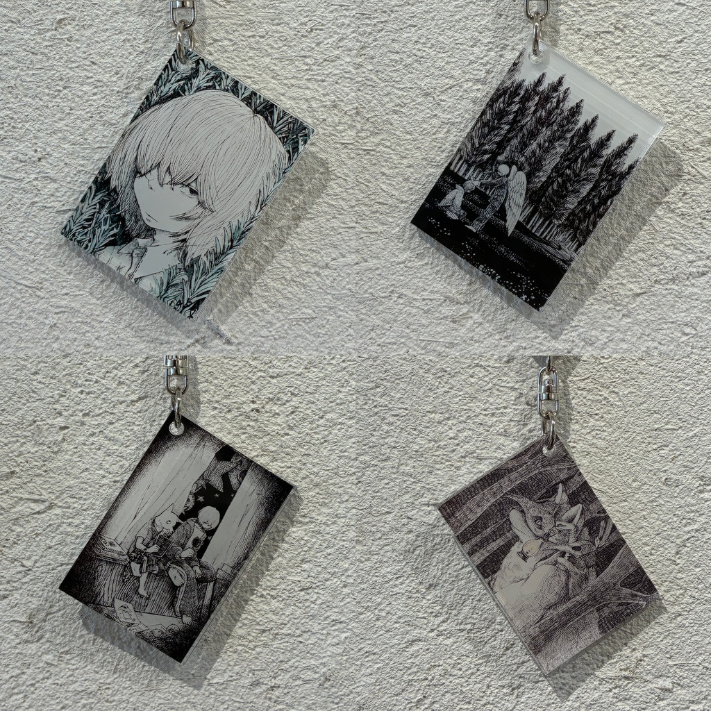 絵画アクリルキーホルダー