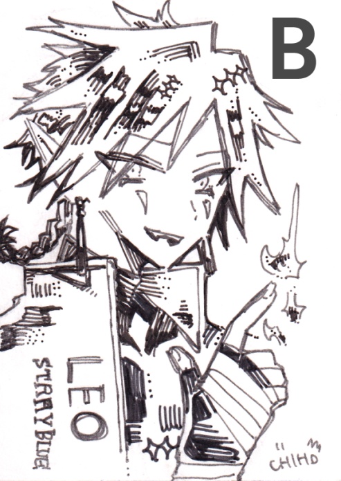 原画(ATCペン画、ミニ色紙水彩画)