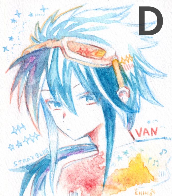 原画(ATCペン画、ミニ色紙水彩画)