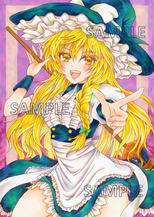 原画 アナログイラスト 霧雨魔理沙 東方Project