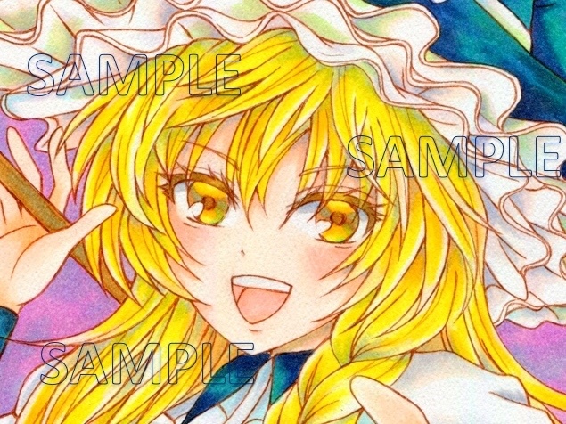 原画 アナログイラスト 霧雨魔理沙 東方Project
