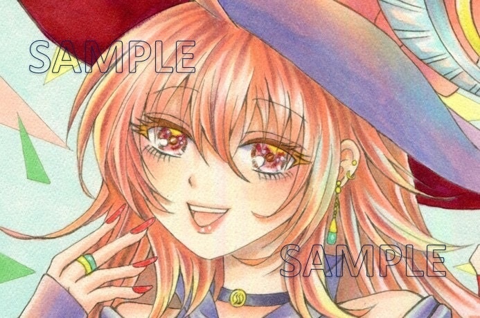 原画 魔法使い 魔女 オリジナル アナログイラスト