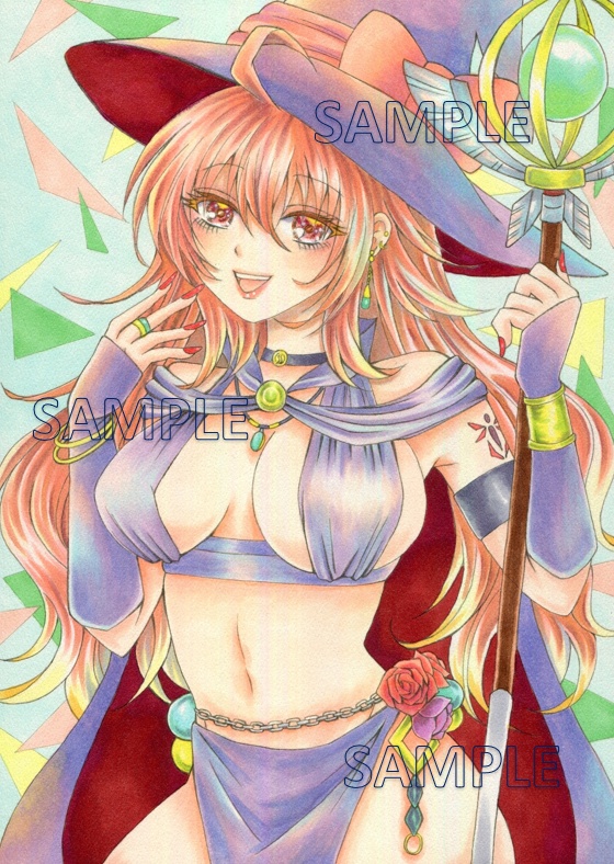 原画 魔法使い 魔女 オリジナル アナログイラスト