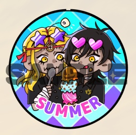 【来亜さん作】双子SUMMER缶バッジ