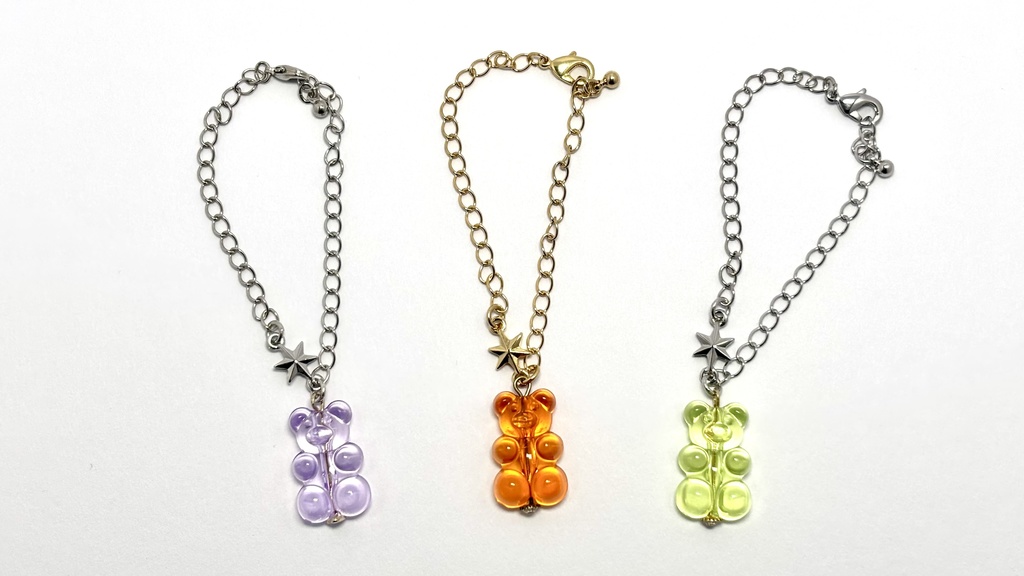 【ぱぺ用】クリアくまポシェット風アクセサリー