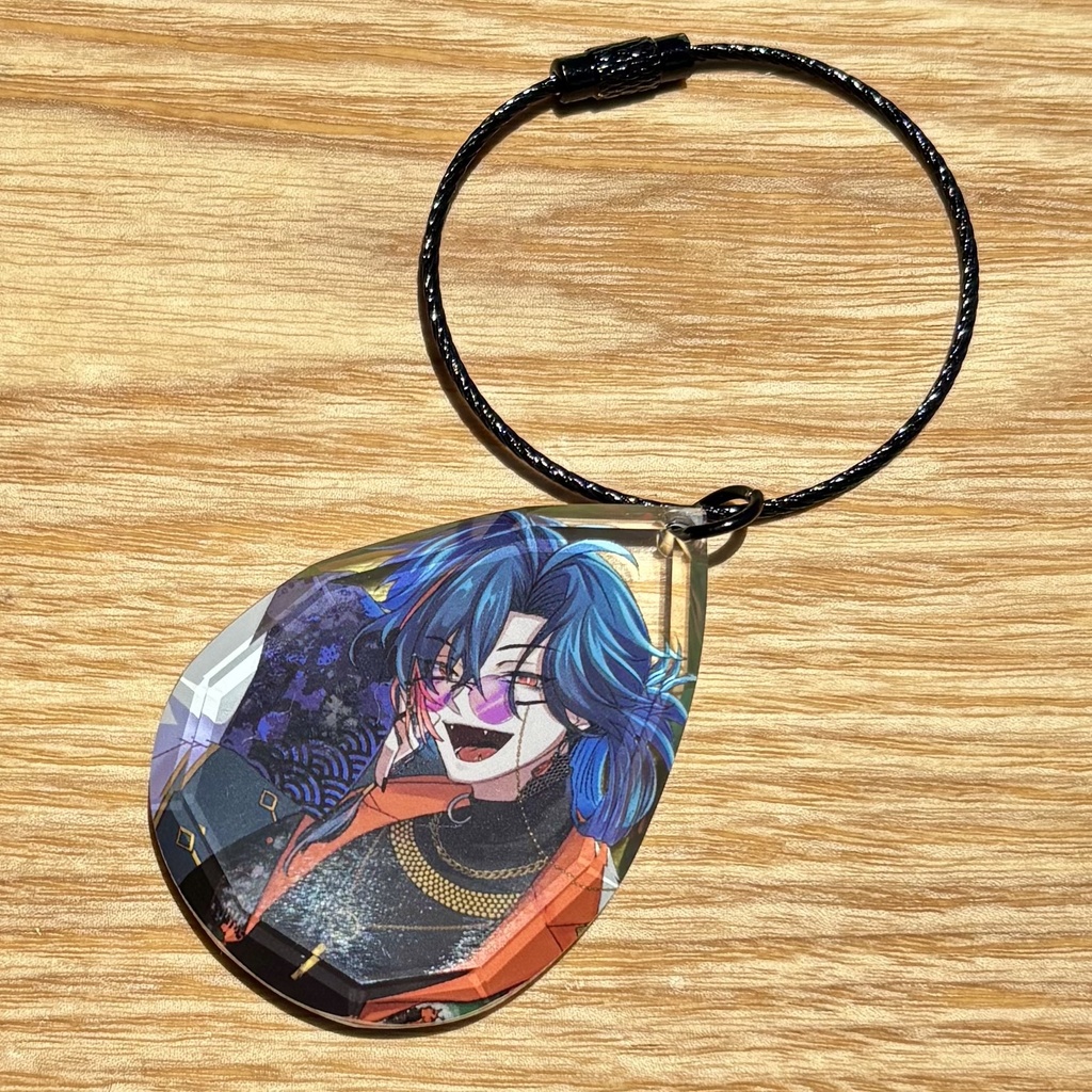 宝石カット風アクリルキーホルダー