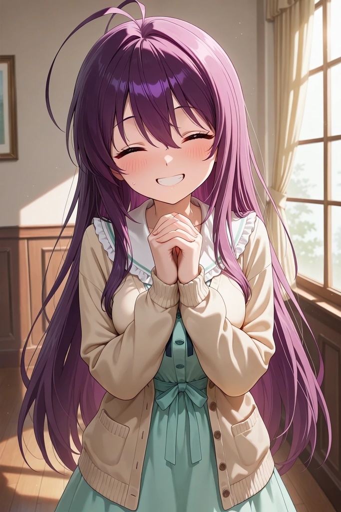 紫髪、ロリ顔のお姉さん