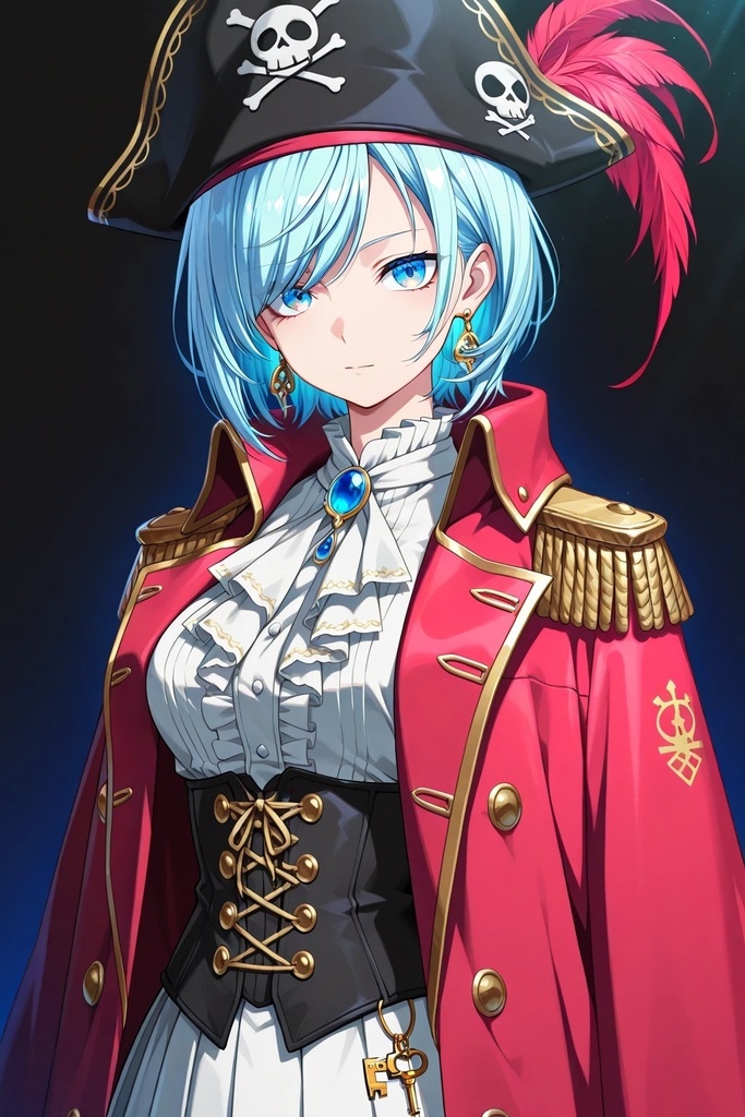青髪、海賊のお姉さん