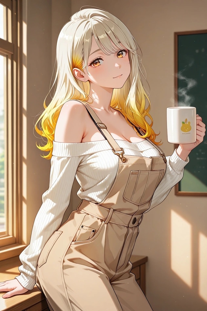 梔子色の髪のお姉さん