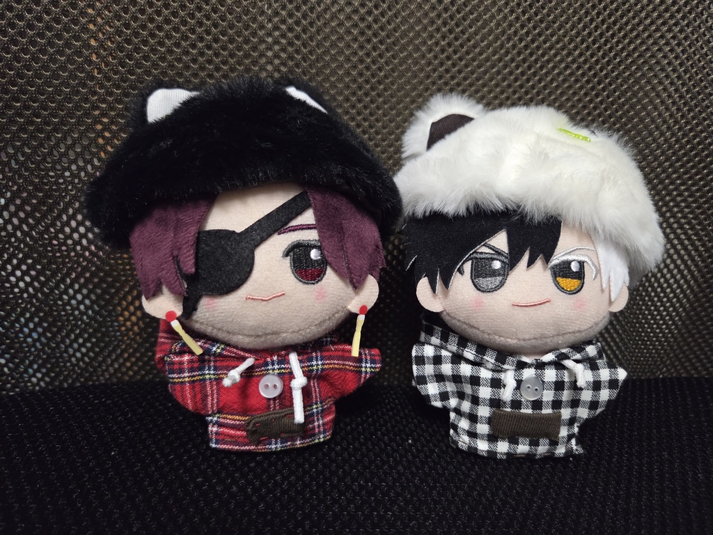 ぬい用 チェックパーカー (約10cm〜12cmサイズ)