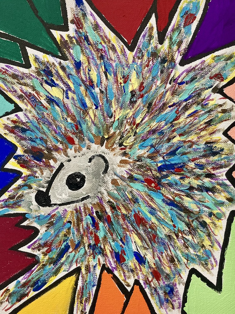  “Colorful Hedgehog — Rainbow Prickles”