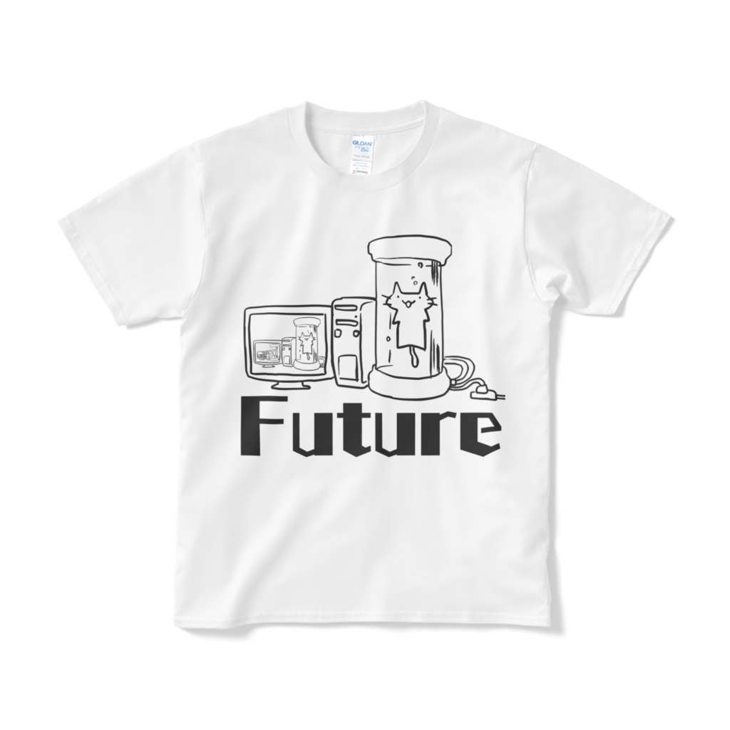 お絵かき猫Tシャツ【片面】