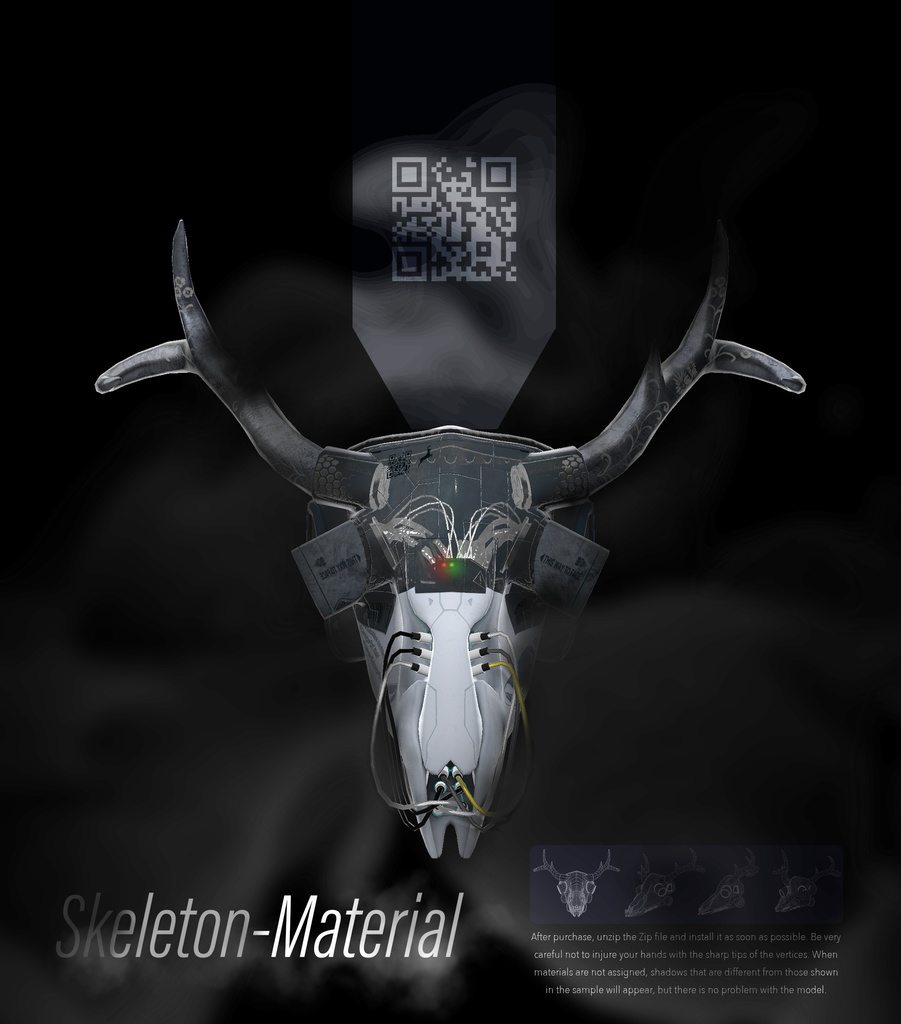 【VRChat想定3Dモデル】ガスマスク -Chemical Cartridge-