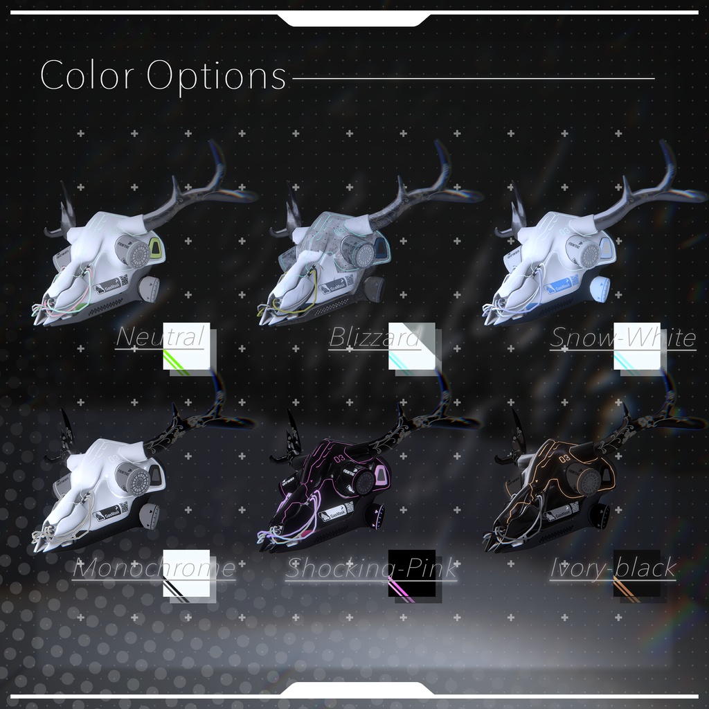 【VRChat想定3Dモデル】ガスマスク -Chemical Cartridge-