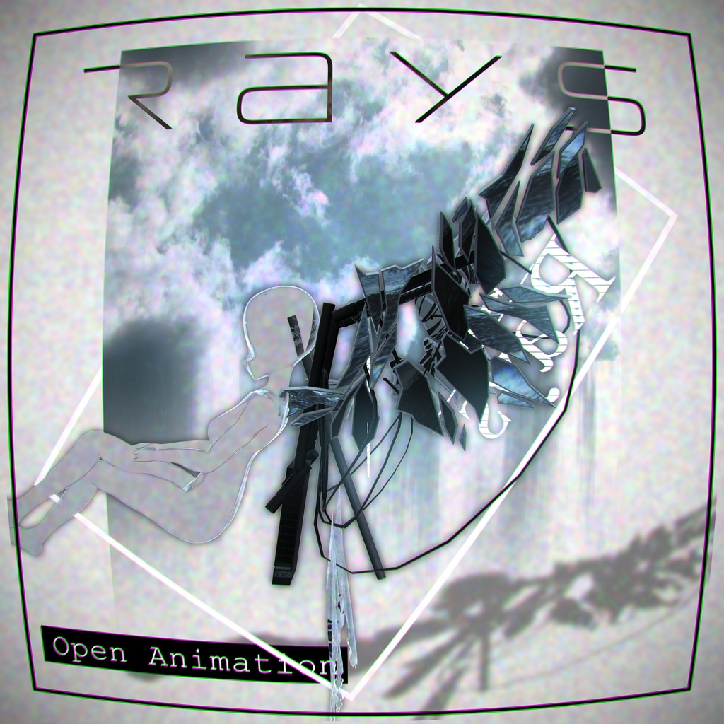 【 VRChat想定 】ディスプレイのウィング【アニメーション付き】