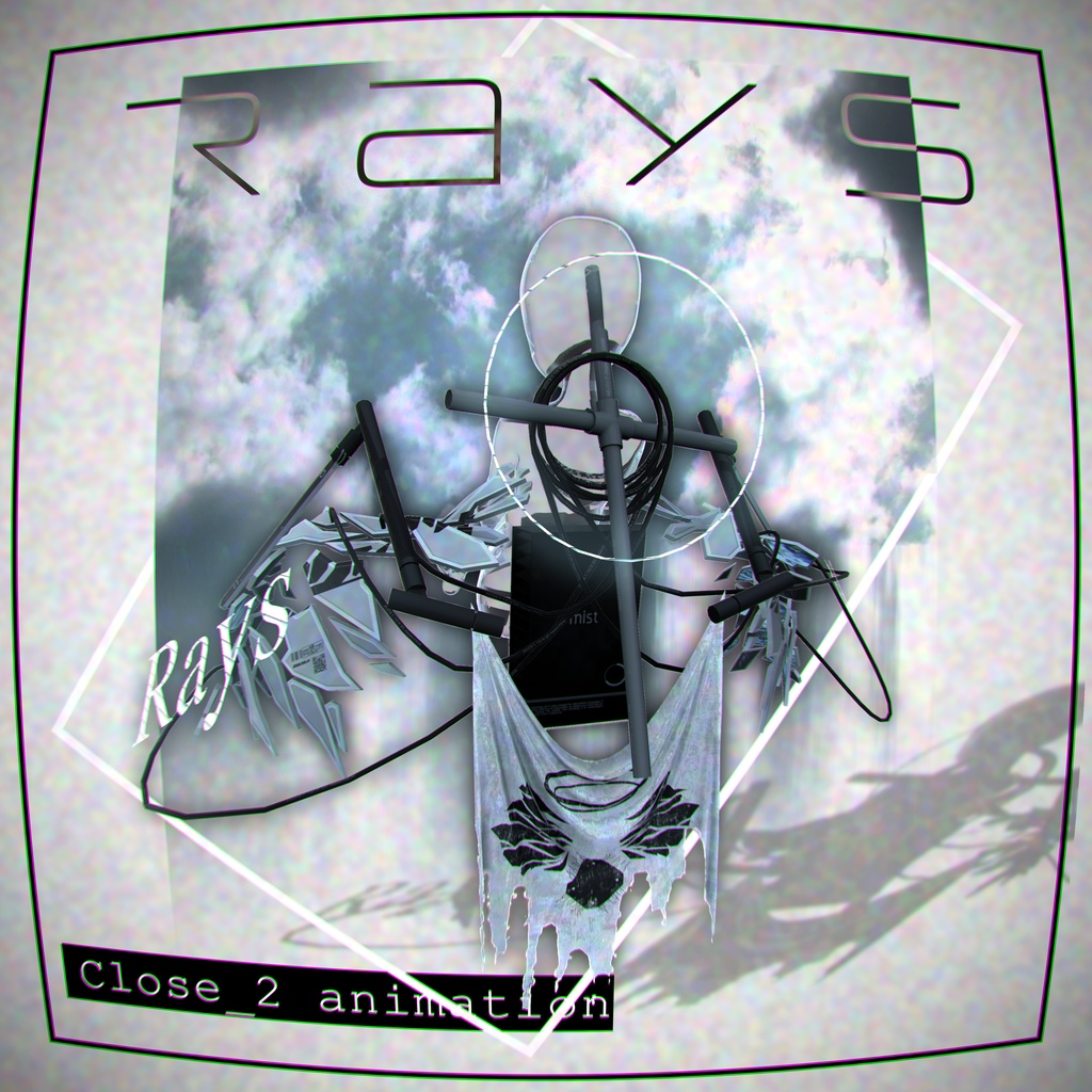 【 VRChat想定 】ディスプレイのウィング【アニメーション付き】