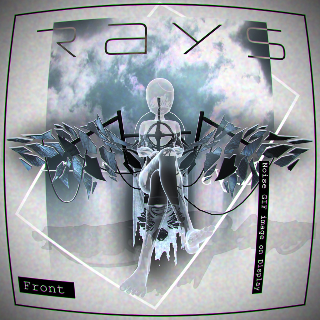 【 VRChat想定 】ディスプレイのウィング【アニメーション付き】