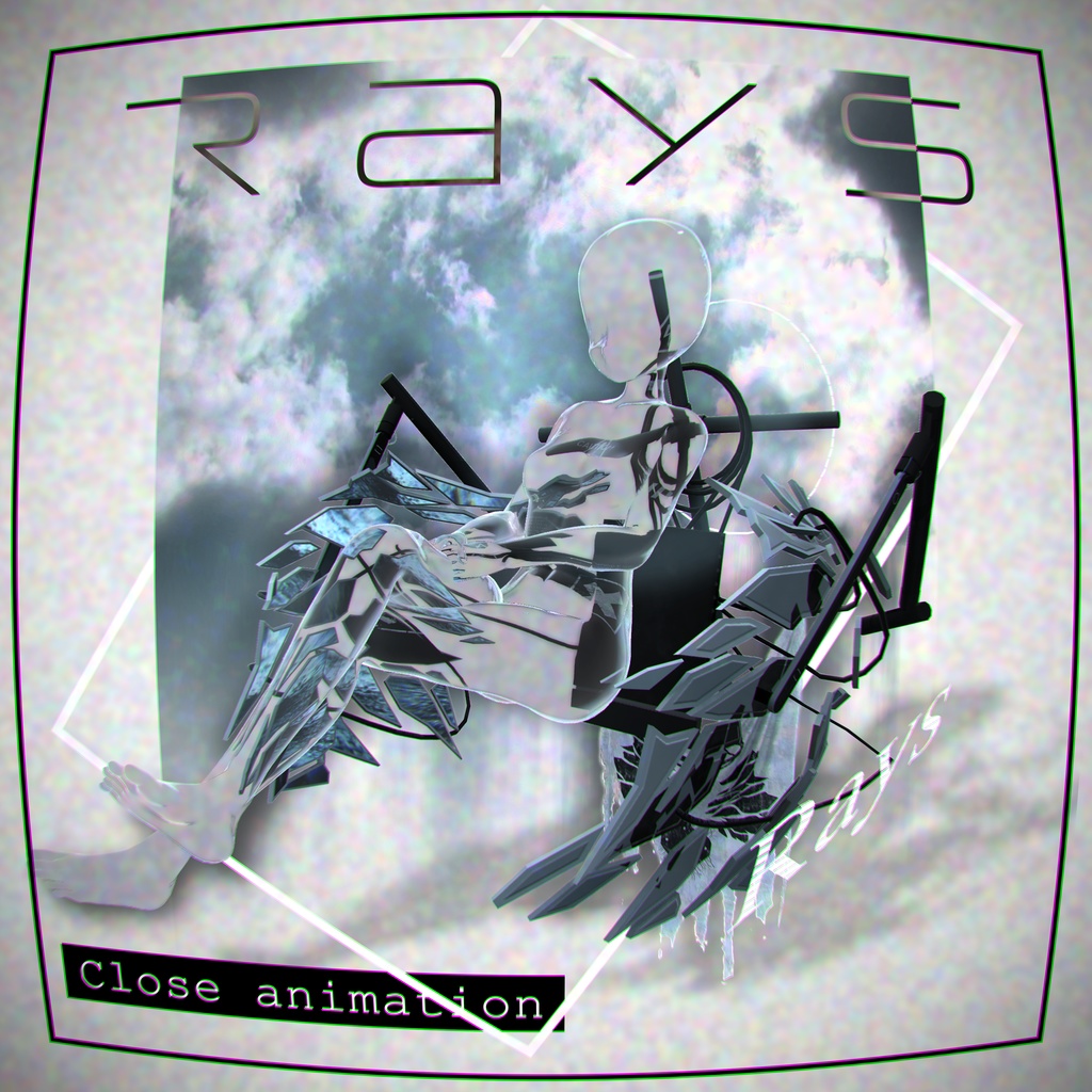 【 VRChat想定 】ディスプレイのウィング【アニメーション付き】