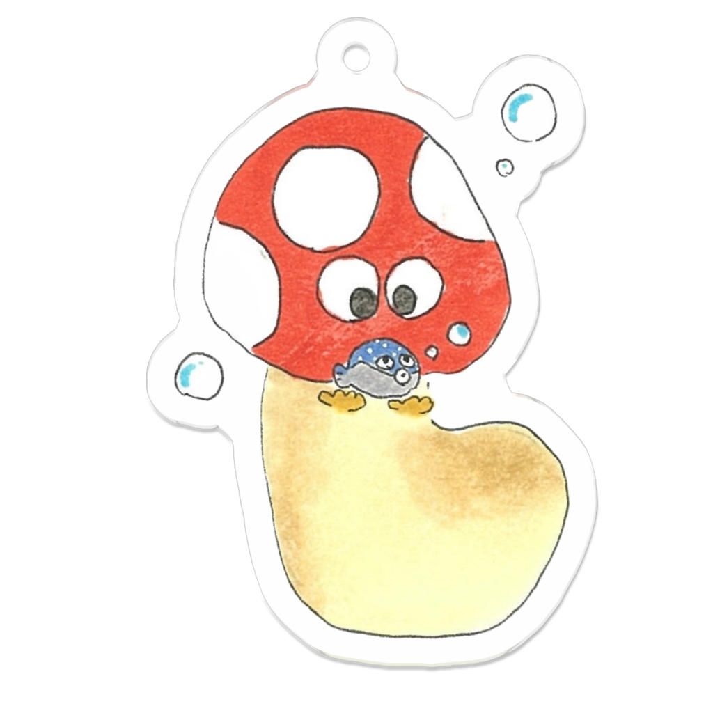 きのこのぷかぷかキーホルダー