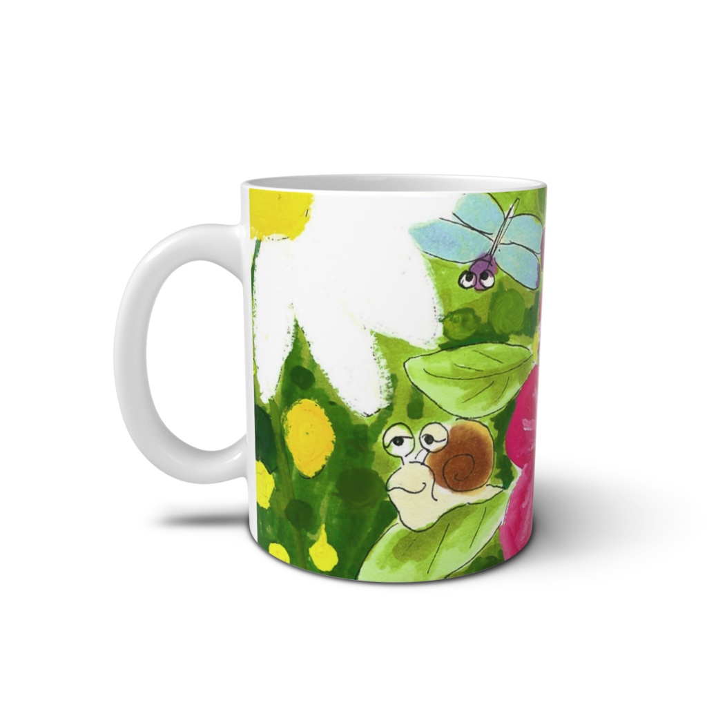 小さなお庭のマグカップ