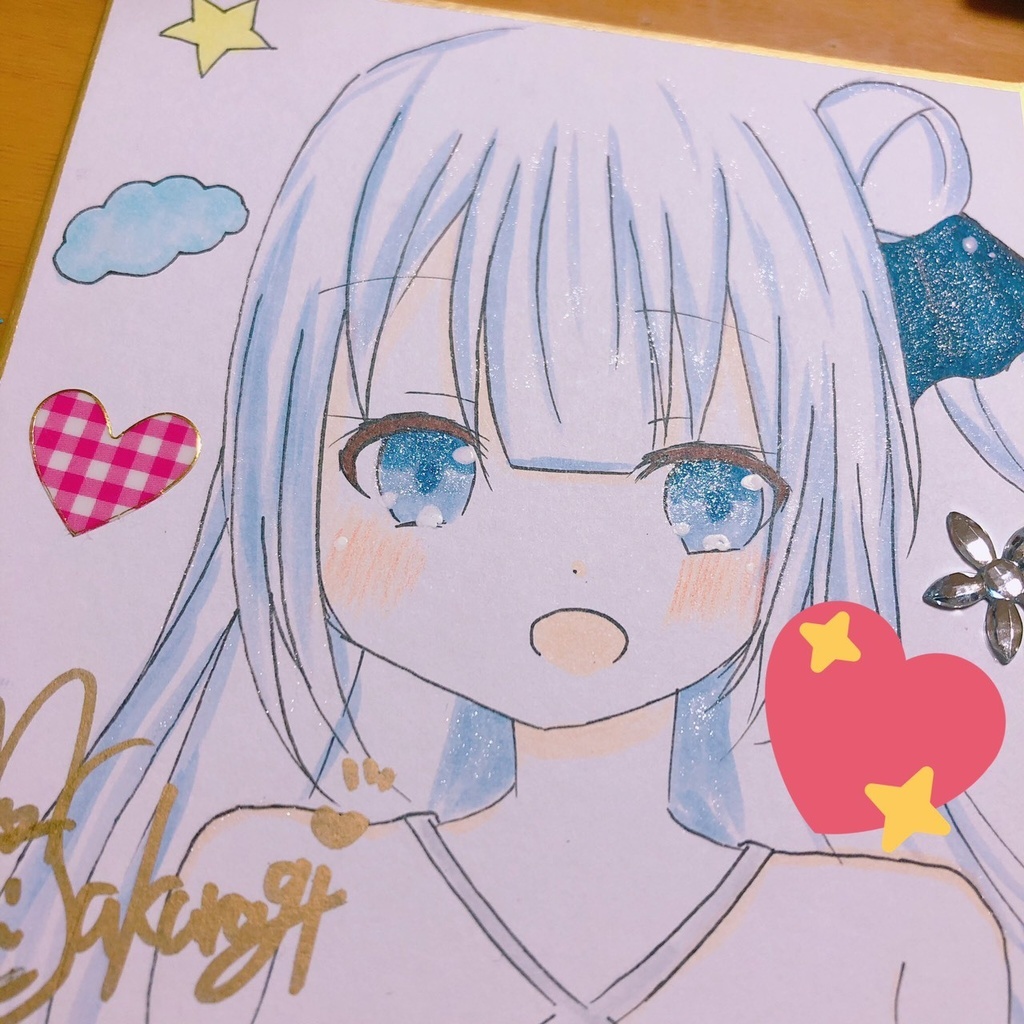 ユニコーン　直筆色紙