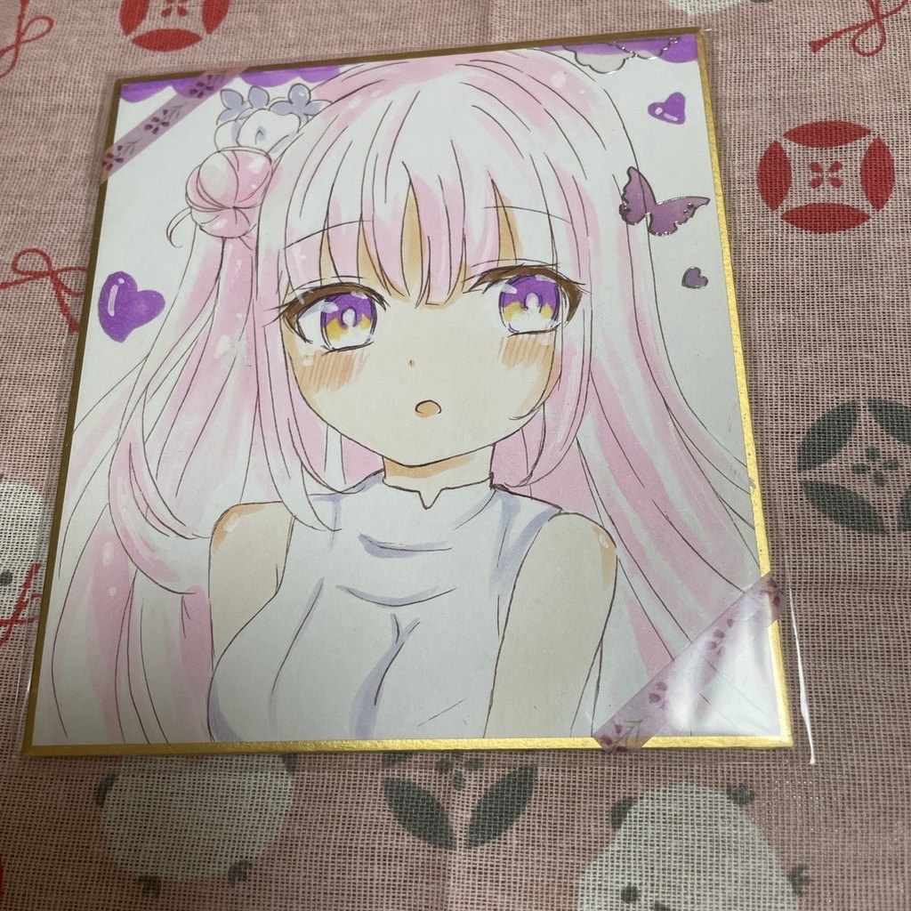 手描きイラスト 色紙 聖園ミカ2