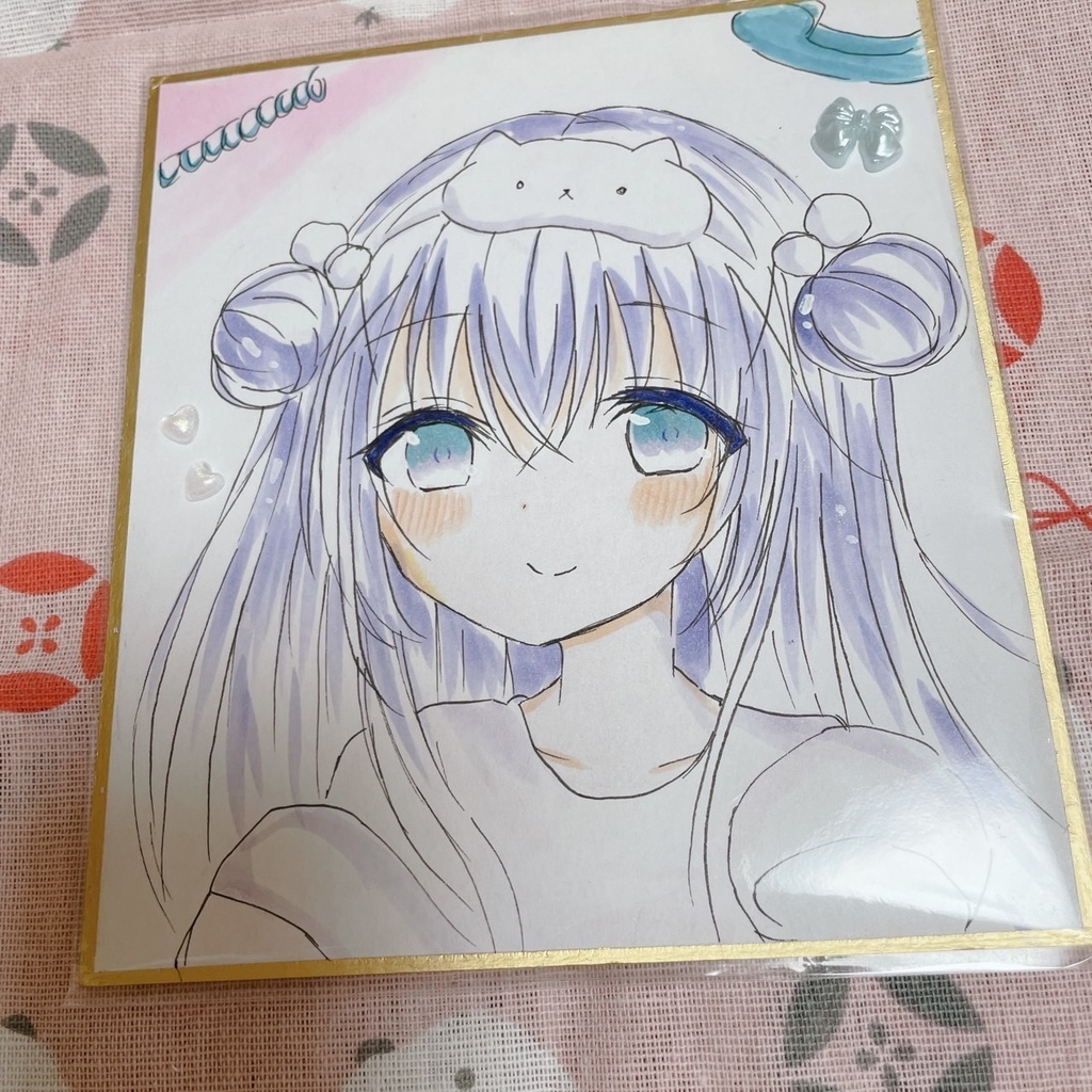 おでんわチノちゃん　手描き色紙☎