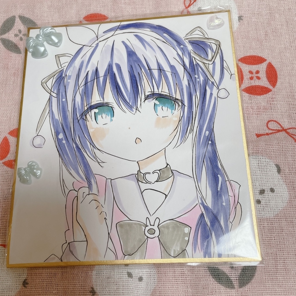 コンカフェチノちゃん　手描き色紙