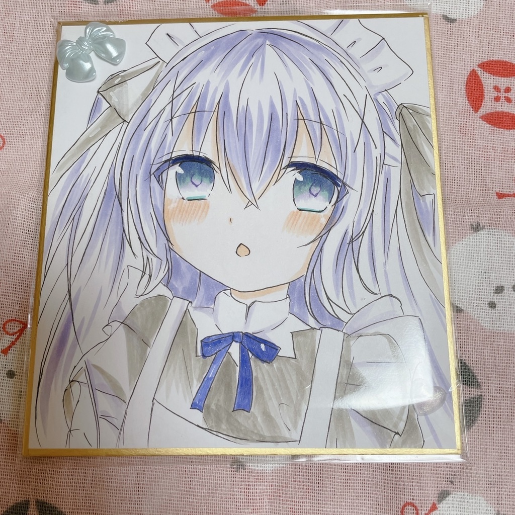 冥土チノちゃん　手描き色紙