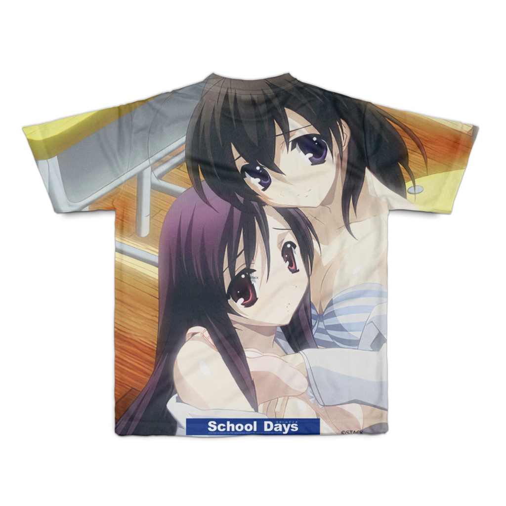 【スクールデイズ】世界&言葉 カラオケ/教室 Tシャツ フルグラフィック両面プリント