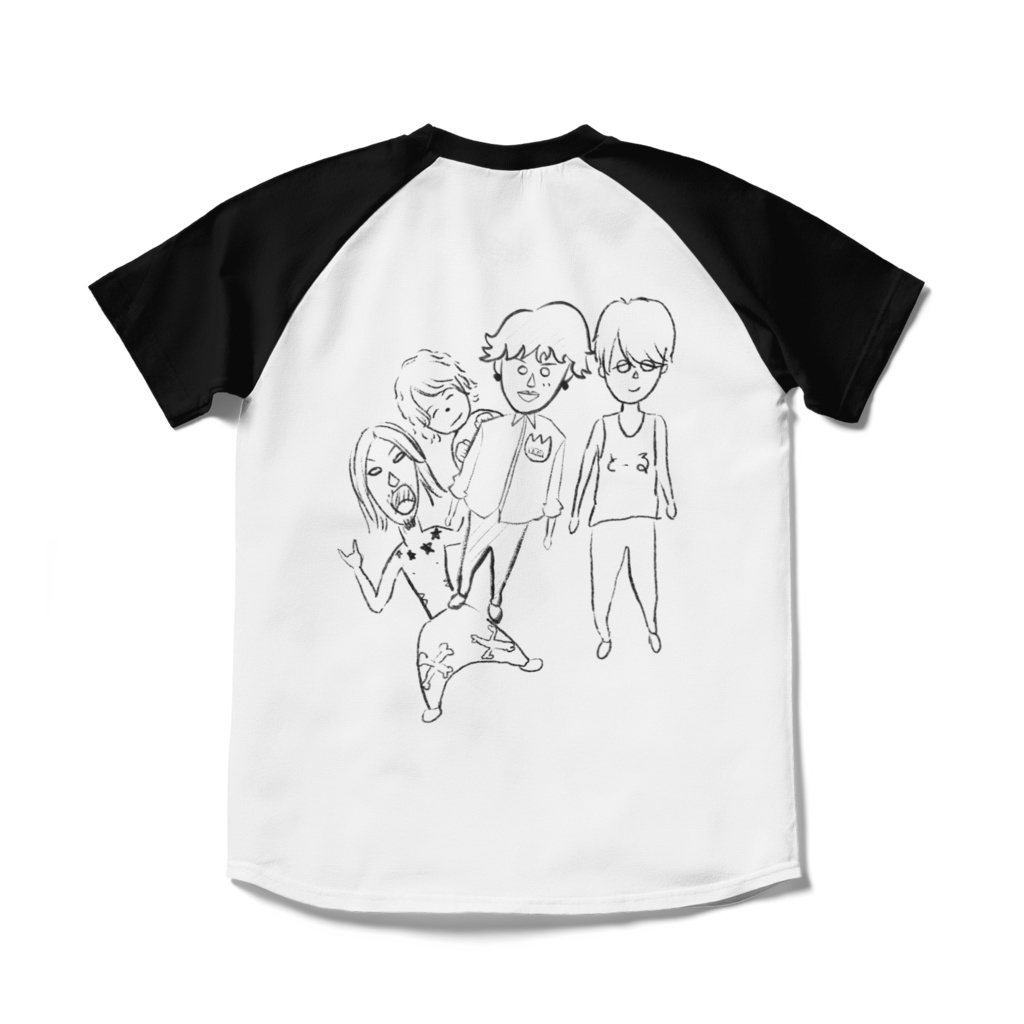 ONE OK ROCK ラグランT-shirt 黒×白
