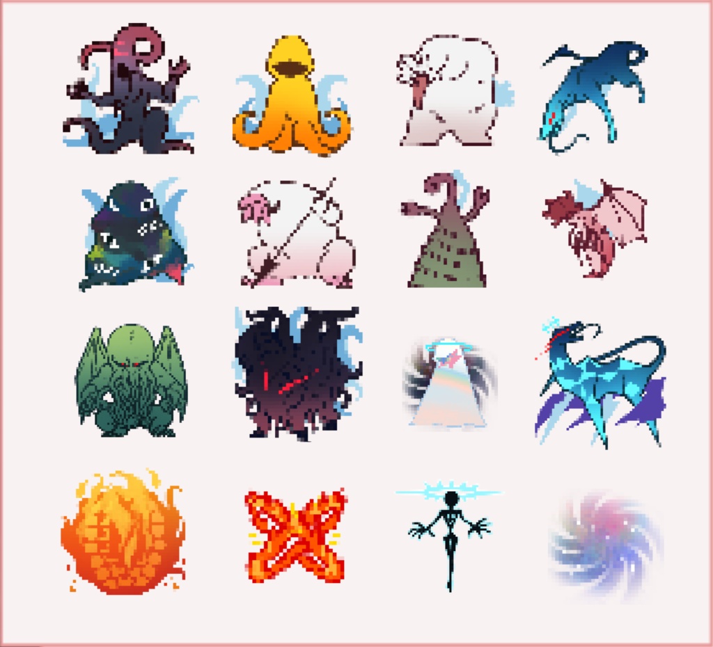 ピクセル神話生物アイコン