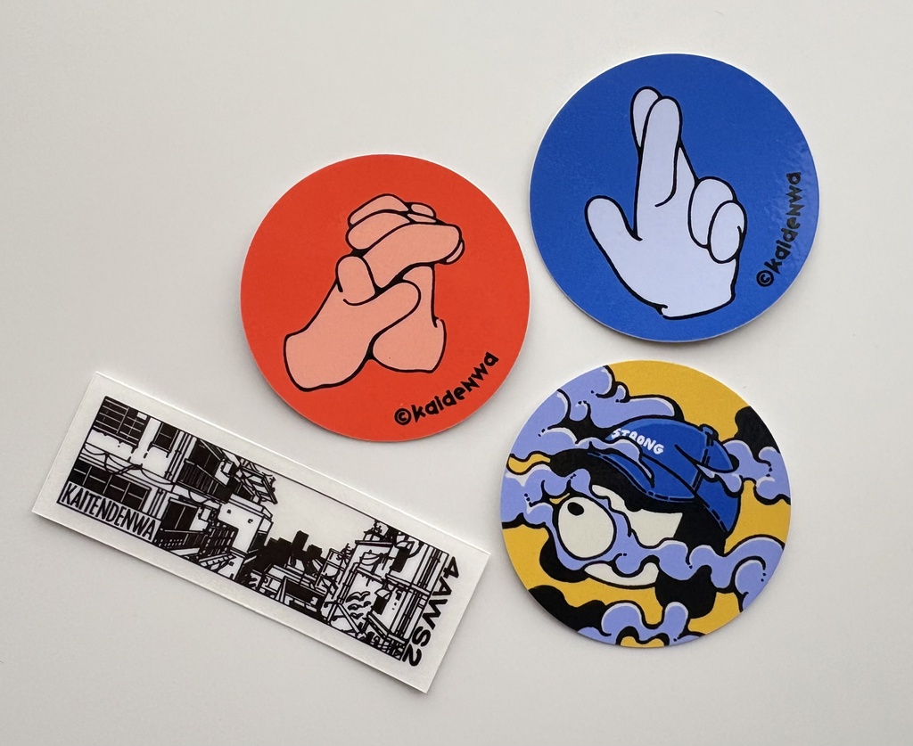 GOOD LUCKステッカー(バラ)