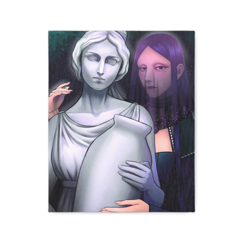 『月と彫刻』キャンバスプリント