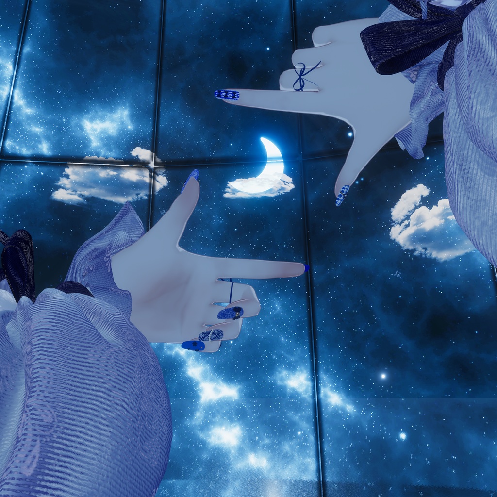 【森羅用】ネイル・指輪・ファーカフス3点セット(カラバリ12色・形3種・MA対応)