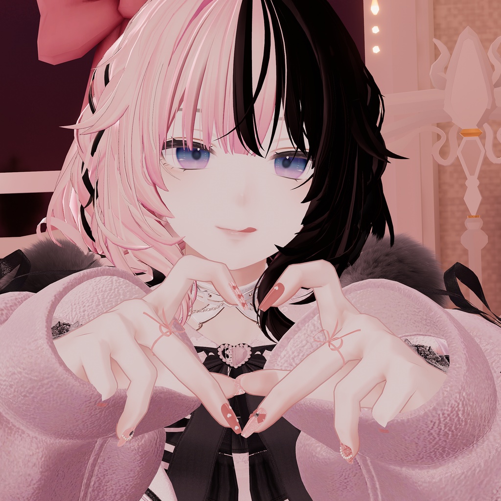 【森羅用】ネイル・指輪・ファーカフス3点セット(カラバリ12色・形3種・MA対応)