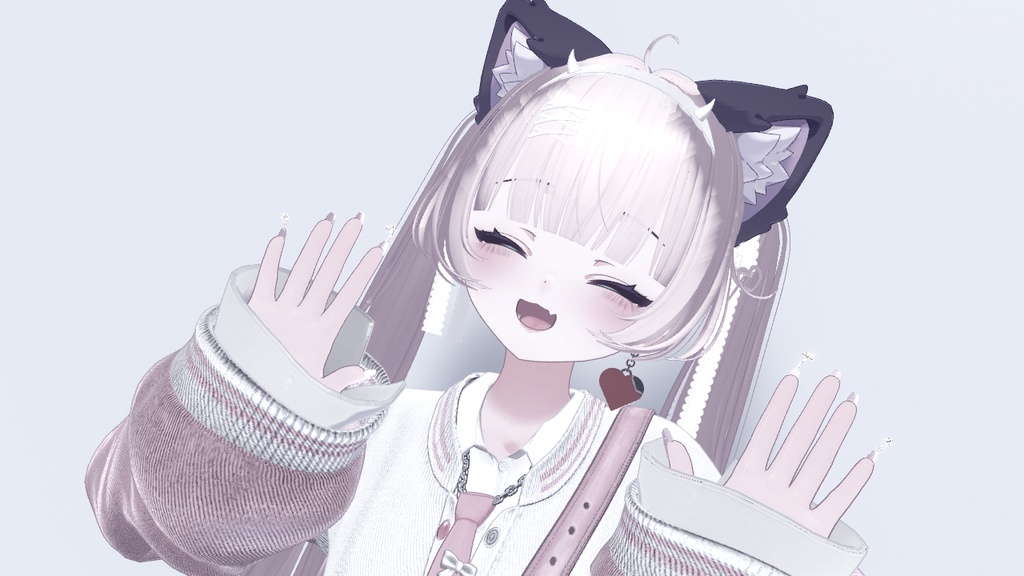 【VRC想定】ハートチョコのイヤリング