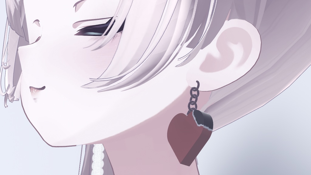 【VRC想定】ハートチョコのイヤリング