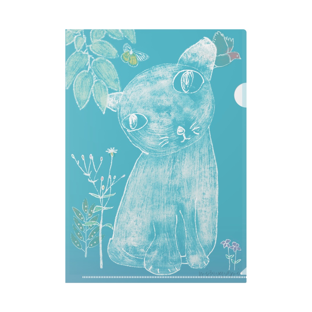blue cat A4クリアファイル