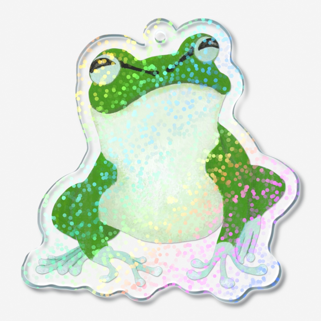 カエル ホログラムアクリルキーホルダー