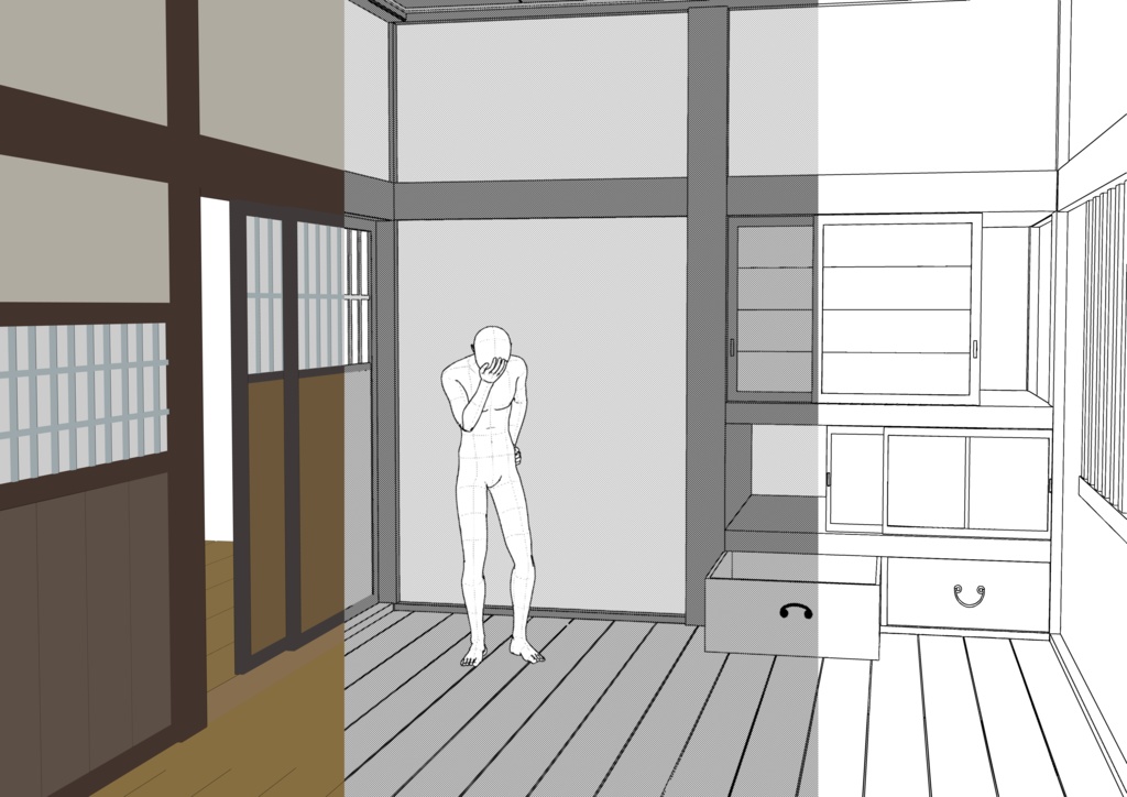 忍たまの長屋(全体+室内)