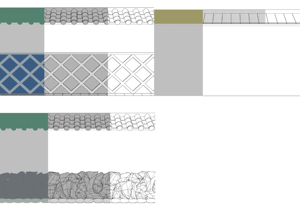 忍たま 忍術学園の門+壁