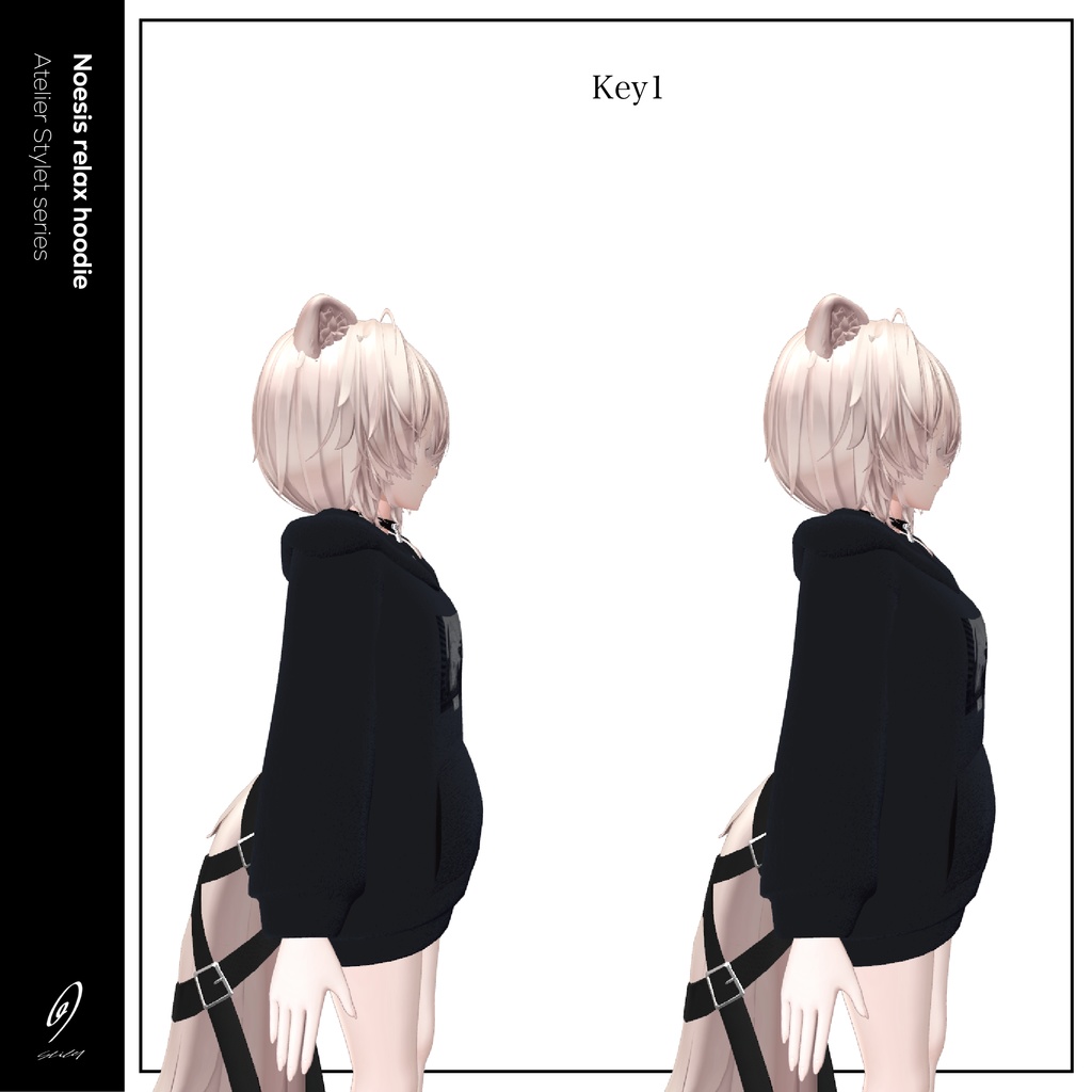 【真央専用衣装】Noesis Relax Hoodie/sweatshirt hoodie【VRChat向け衣装モデル】