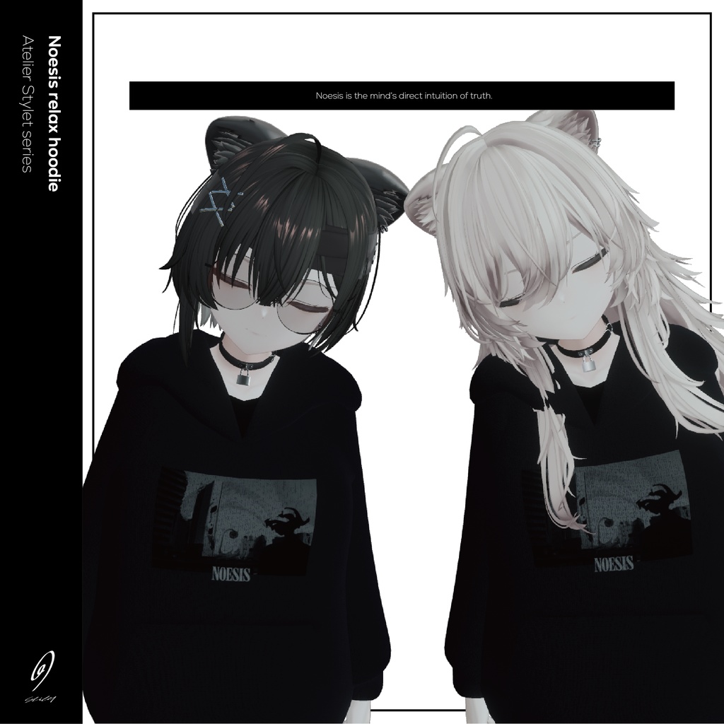 【真央専用衣装】Noesis Relax Hoodie/sweatshirt hoodie【VRChat向け衣装モデル】